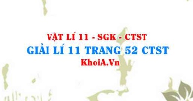 Giải Vật lí 11 trang 52 Chân trời Sáng tạo